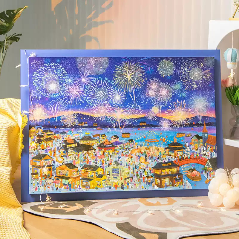 Fireworks Night Festival 1000 Piece Jigsaw Puzzle