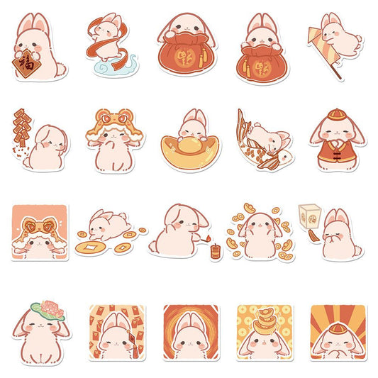 Kawaii Lucky Bunny Stickers 40 Pcs