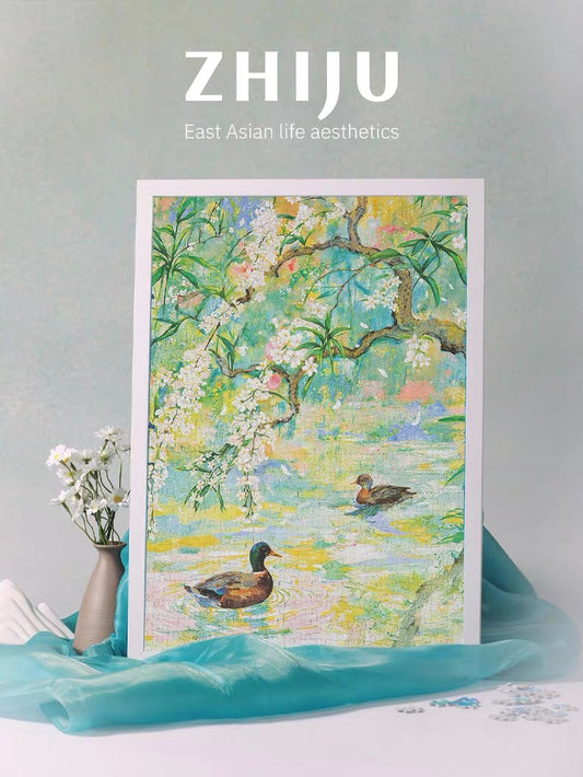 River Scenery in Early Spring 500 Piece Jigsaw Puzzle ZHIJU