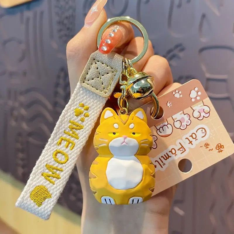 Cute Resin Cat Keychain