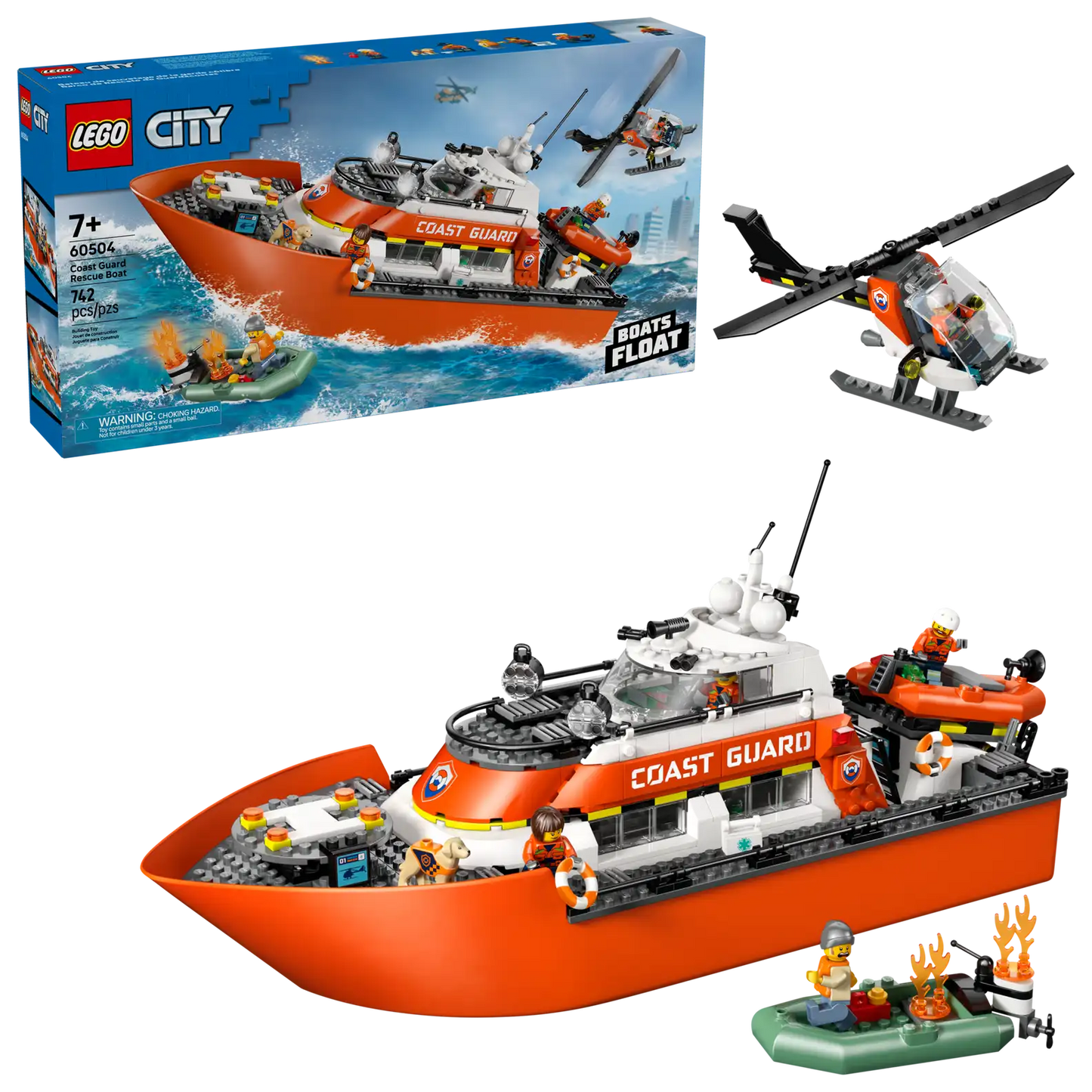 LEGO City Coast Guard Rescue Boat & Helicopter 60504