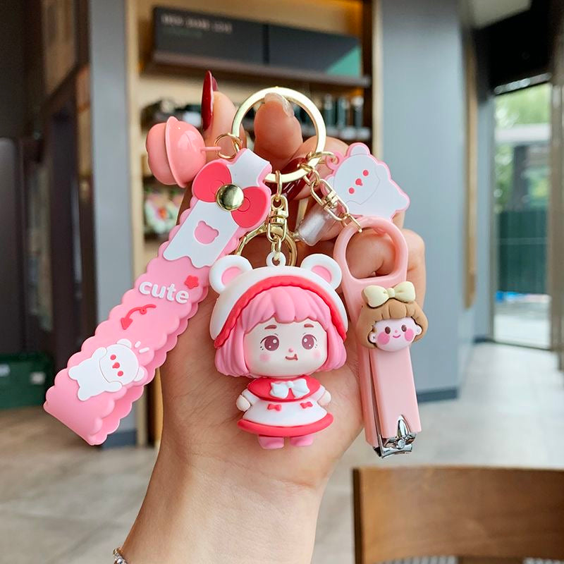 Kawaii Girl Keychain Set