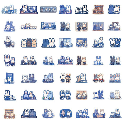 Kawaii Bunny Cafe Sticker Pack 50 Piece V Boutique Studio