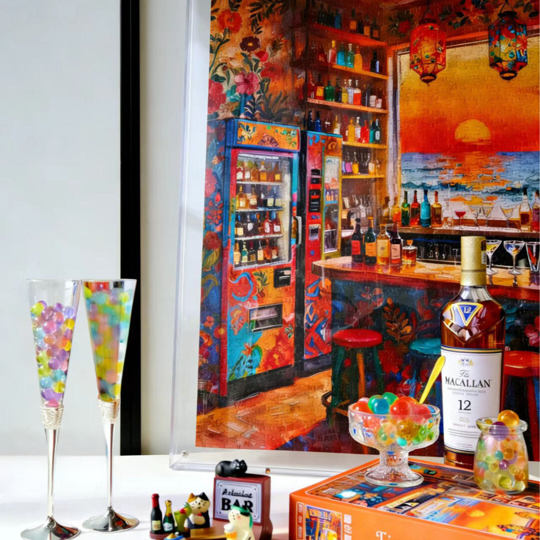 Golden Hour Bar 1000 Piece Puzzle Toppie