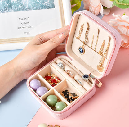 Coffret de rangement pour bijoux en tweed de qualité supérieure - Couleurs assorties - Idéal pour le rangement et l'organisation