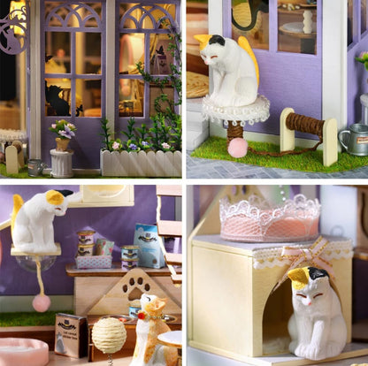 Cat Shop Miniature House – DIY Kit for Cat Lovers