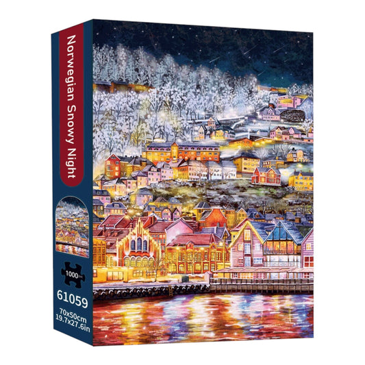 Norwegian Snowy Night 500 Piece Puzzle