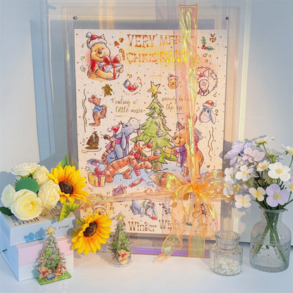 Winnie the Pooh Very Merry Christmas 500-Piece Double-Sided Gold Foil Puzzle Gubu