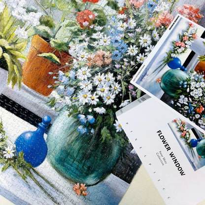 Flower Window 1000 Piece Jigsaw Puzzle