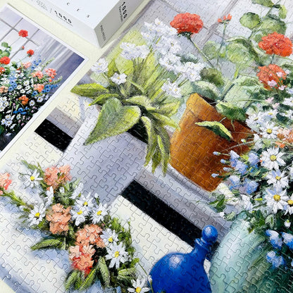 Flower Window 1000 Piece Jigsaw Puzzle