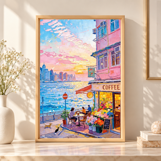 Sunset Café 500 Piece Jigsaw Puzzle ZHIJU
