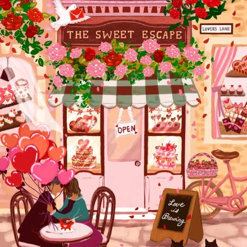 Valentine's Day Café 1000 Piece Puzzle