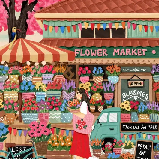 Flower Market 1500 Piece Puzzle