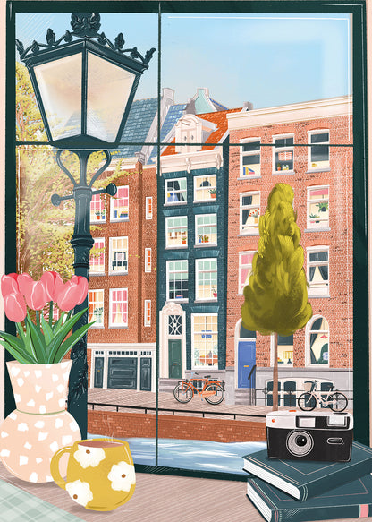 Amsterdam from A Coffee Shop 500 Piece Puzzle