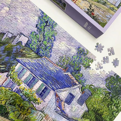 Houses at Auvers by Vincent van Gogh 500 Piece Puzzle Kibifufu