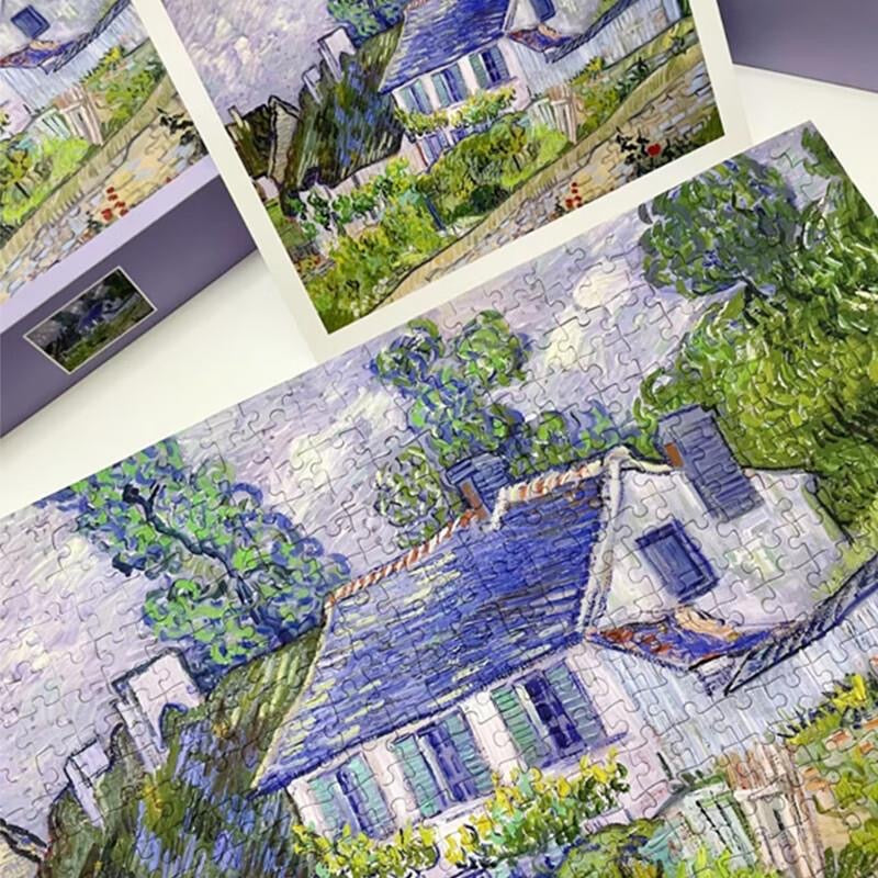 Houses at Auvers by Vincent van Gogh 500 Piece Puzzle Kibifufu