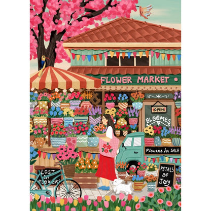 Flower Market 1500 Piece Puzzle