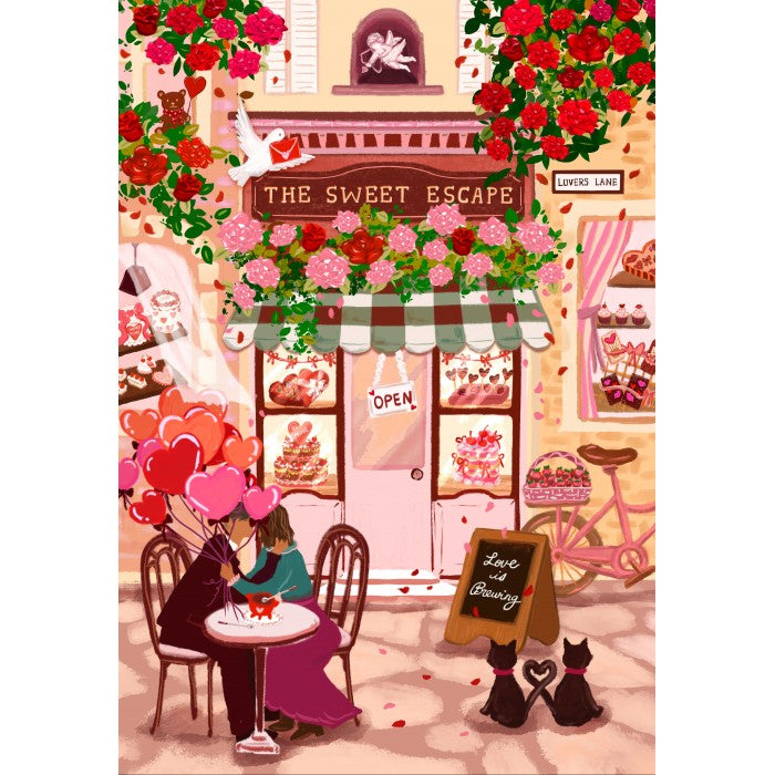 Valentine's Day Café 1000 Piece Puzzle