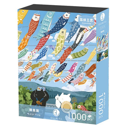 Gill & Lill Carp Flag 1000 Piece Puzzle Gill & Lill