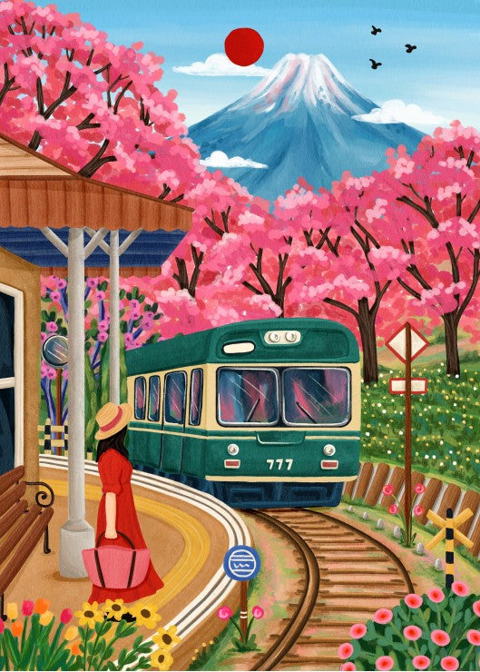 Fuji Blossoms 500 Piece Puzzle