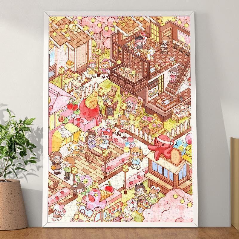 Gill & Lill Happy Town 1000 Piece Puzzle Jigsaw puzzles