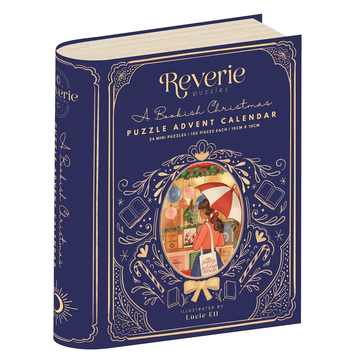 [Pre-Order] A Bookish Christmas Puzzle Advent Calendar  24 X 99 Piece Jigsaw Puzzle Reverie Puzzles