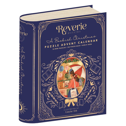 [Pre-Order] A Bookish Christmas Puzzle Advent Calendar  24 X 99 Piece Jigsaw Puzzle Reverie Puzzles
