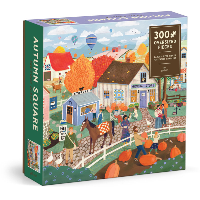 Galison Autumn Square 300 Piece Puzzle