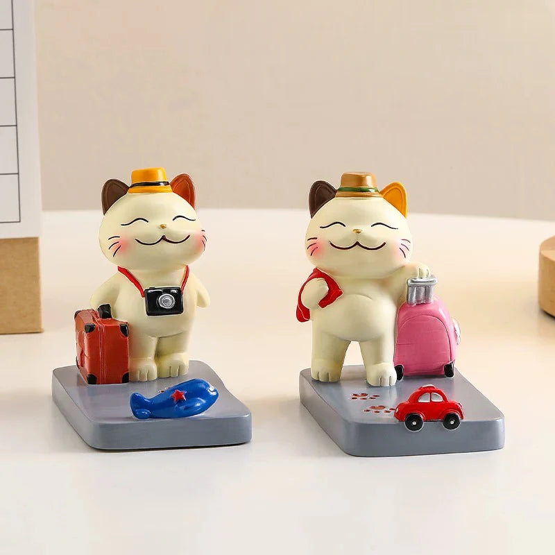 Lucky Cat Phone Holder/ Ornament