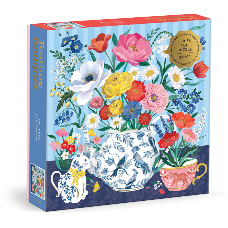 [Pre-Order] Teatime Bouquet 500 Piece Foil Puzzle Galison