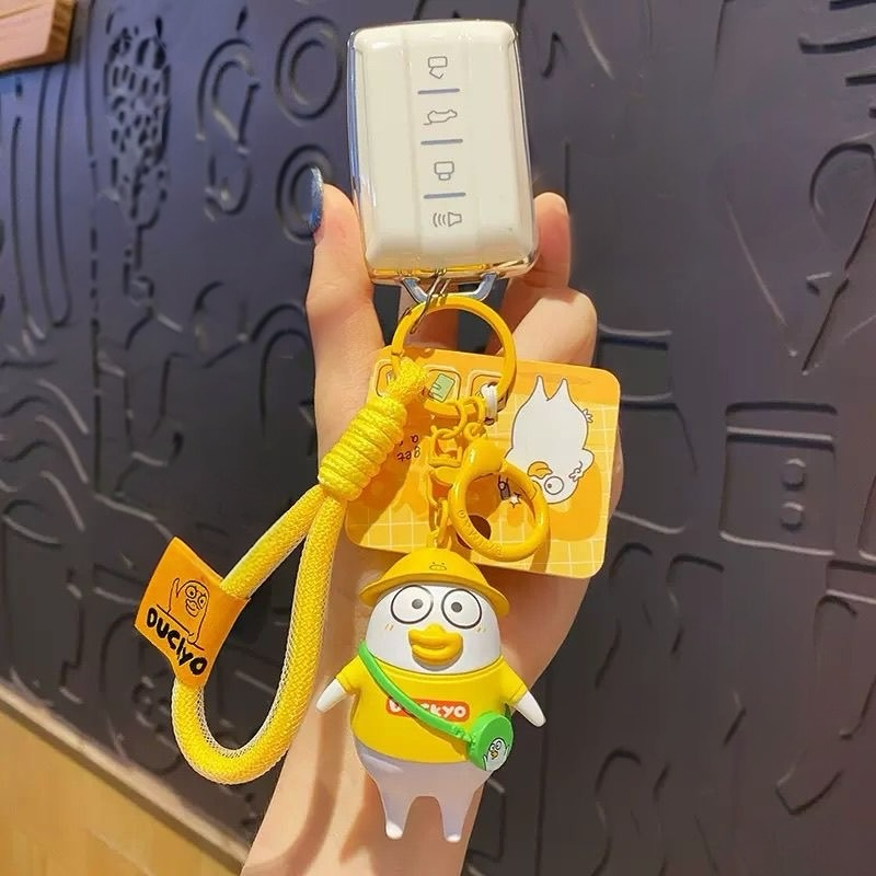 Cute Duck Strap Keychain Charm