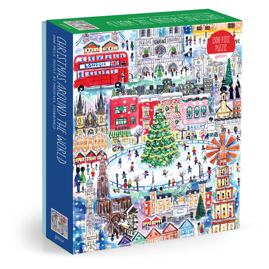 Galison Christmas Around the World 1500 Piece Puzzle