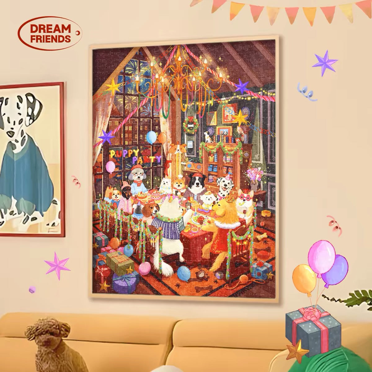 Puppies’ Party 500 Piece Jigsaw Puzzle Dream Friends