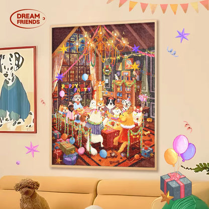 Puppies’ Party 500 Piece Jigsaw Puzzle Dream Friends