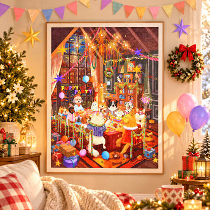 Puppies’ Party 500 Piece Jigsaw Puzzle Dream Friends