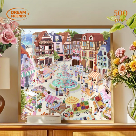 Provence Market 500 Piece Jigsaw Puzzle Dream Friends