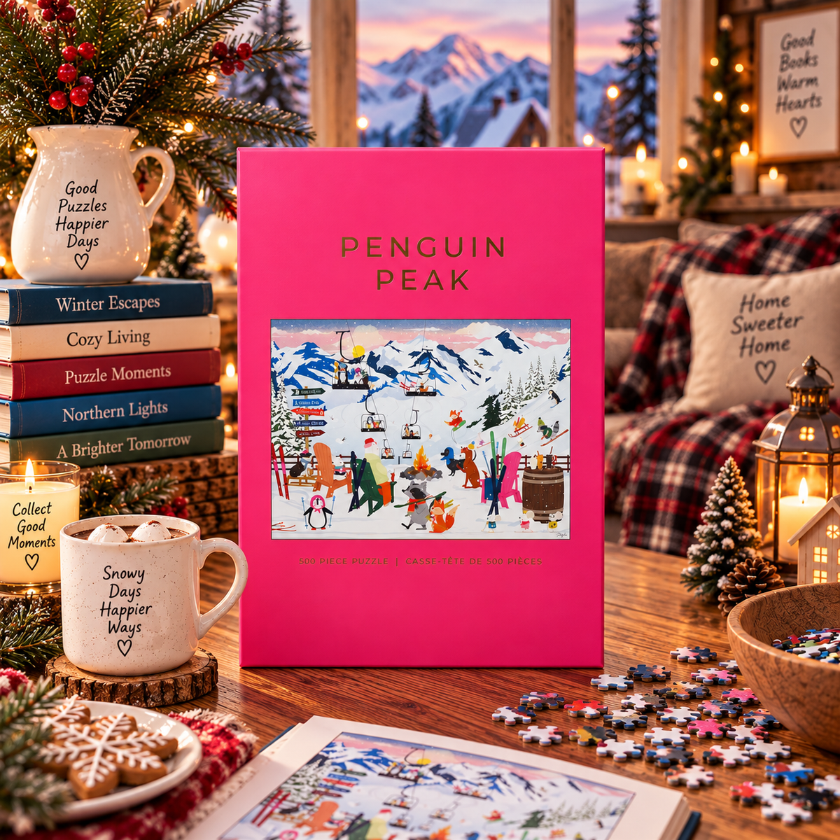 Penguin Peak 500 Piece Puzzle Hobbry