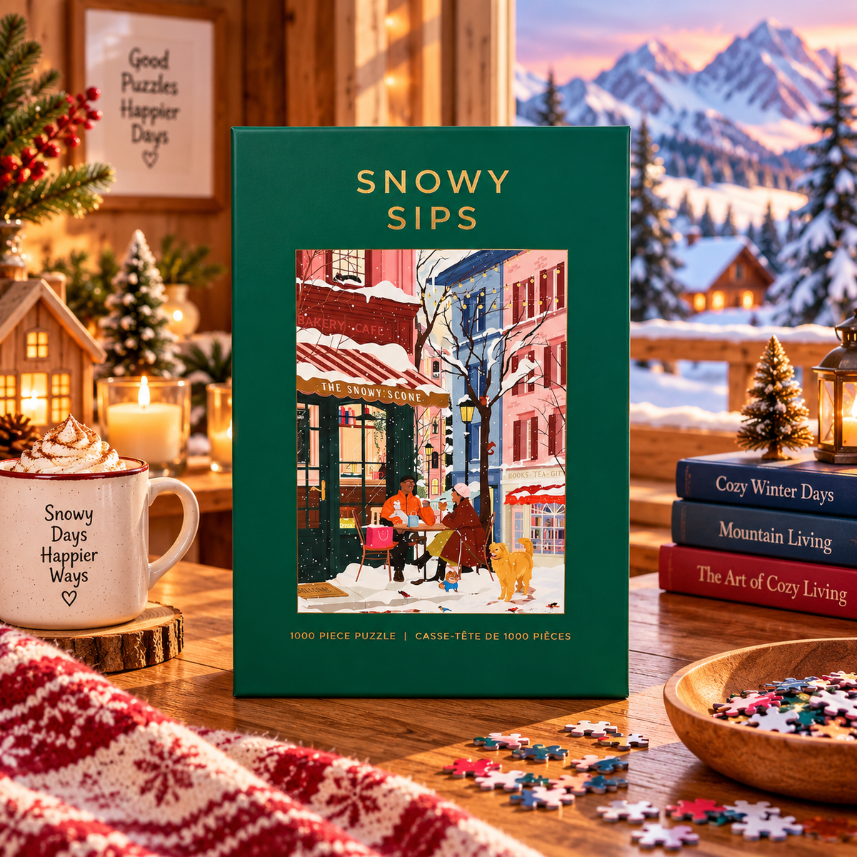 Snowy Sips 1000 Piece Puzzle Hobbry