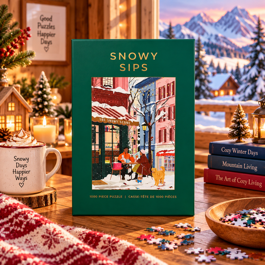 Snowy Sips 1000 Piece Puzzle Hobbry