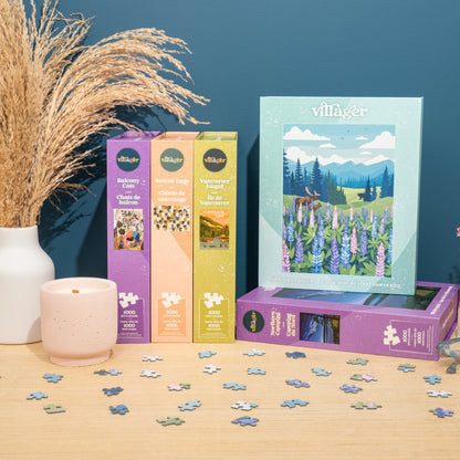 I-Love-1000-Piece-Puzzles Bundle | Five Puzzles for Adults | Designed in Canada by Women Artists Villager Puzzles