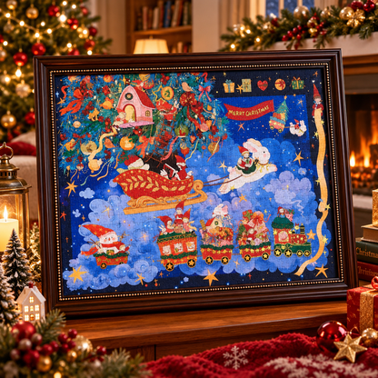 Christmas Gift 1000 Piece Gold Foil Jigsaw Puzzle Zhi Jian Man Xing