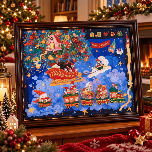 Christmas Gift 1000 Piece Gold Foil Jigsaw Puzzle Zhi Jian Man Xing