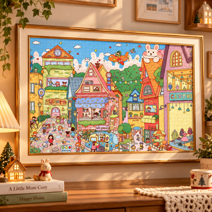 Colorful Town 1000 Piece Jigsaw Puzzle Gill & Lill