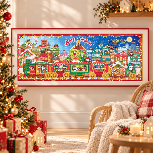 Christmas Puppy Train 1000 Piece Jigsaw Puzzle TOI