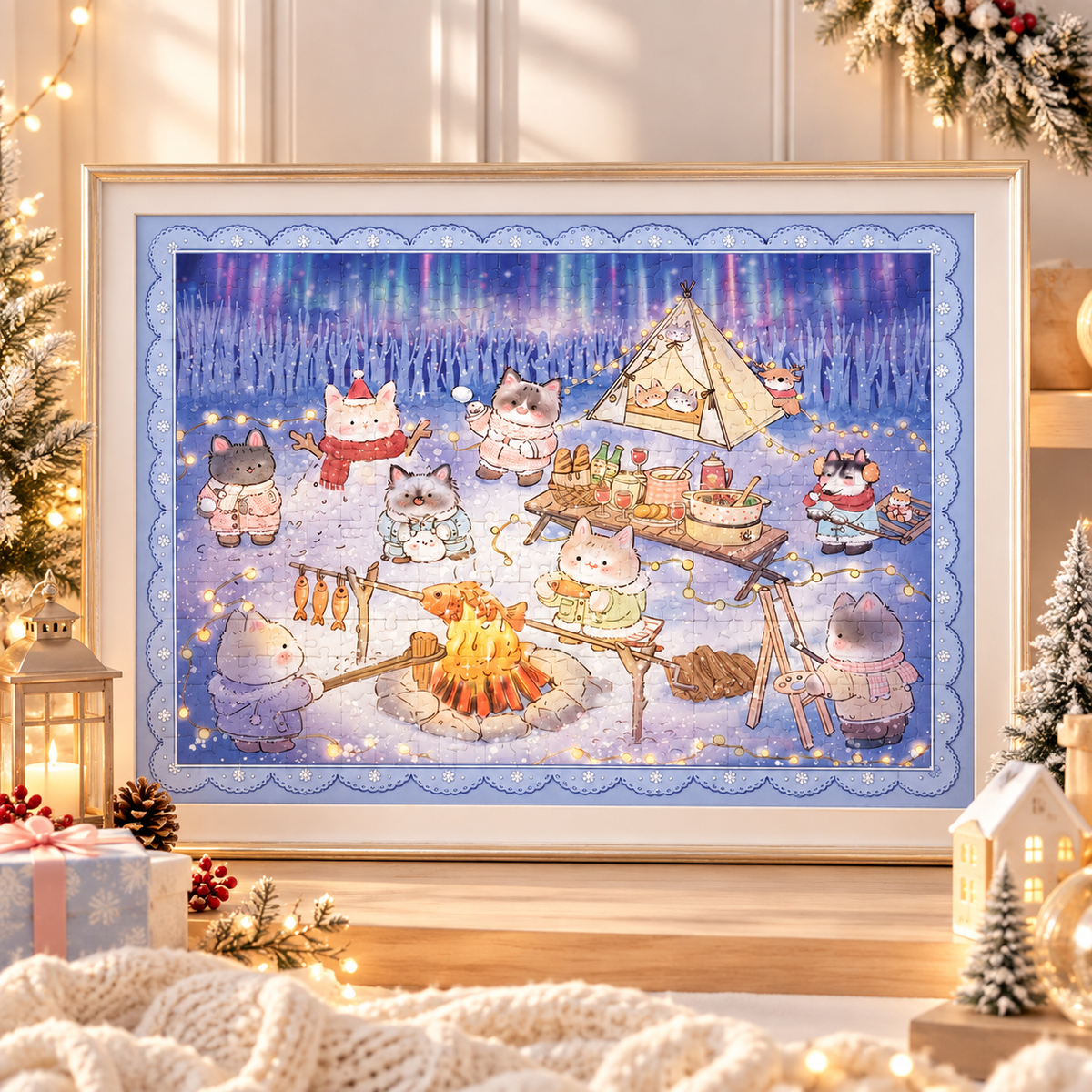 Watching the Aurora Together 500 Piece Jigsaw Puzzle Botop