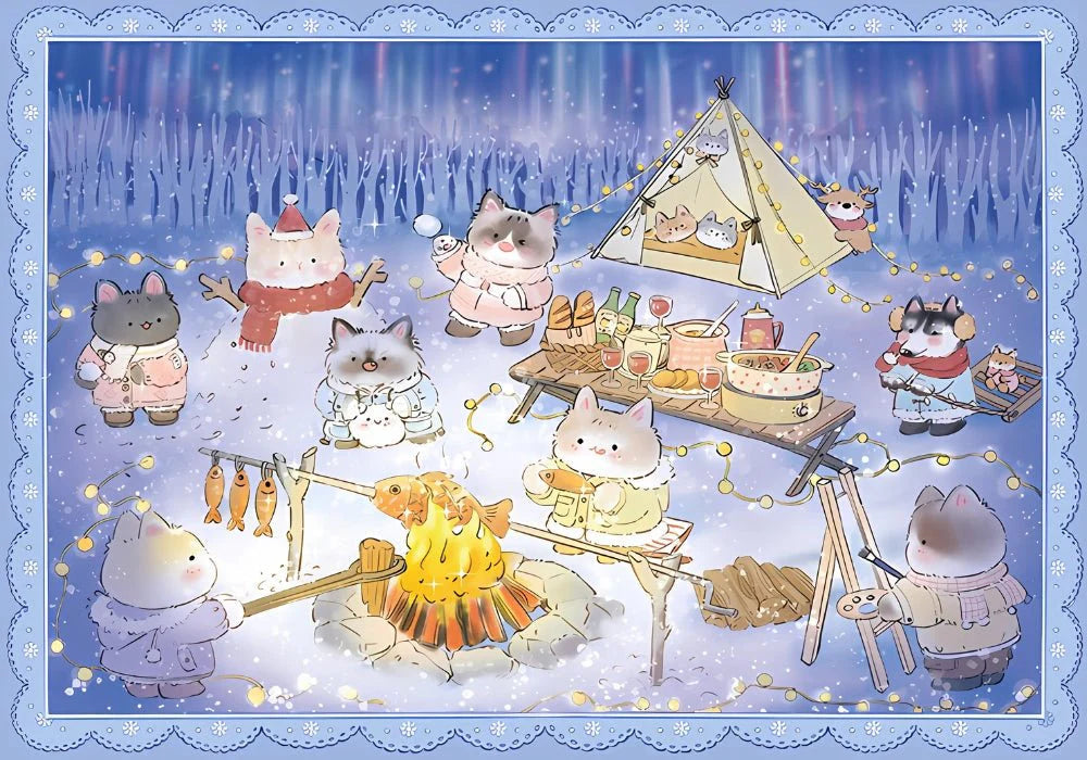 Watching the Aurora Together 500 Piece Jigsaw Puzzle Botop