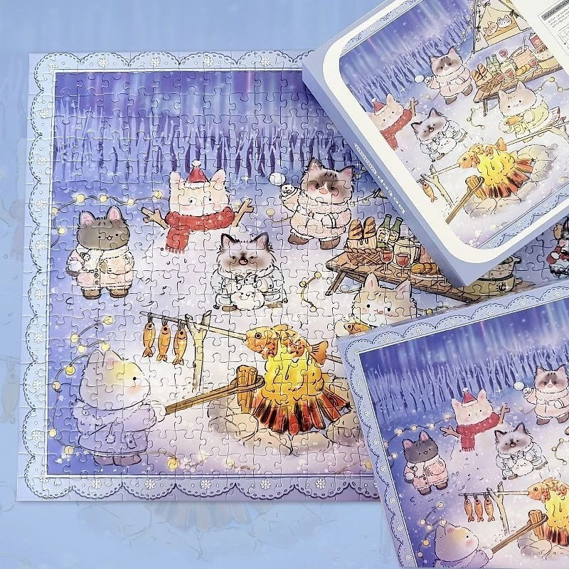 Watching the Aurora Together 500 Piece Jigsaw Puzzle Botop