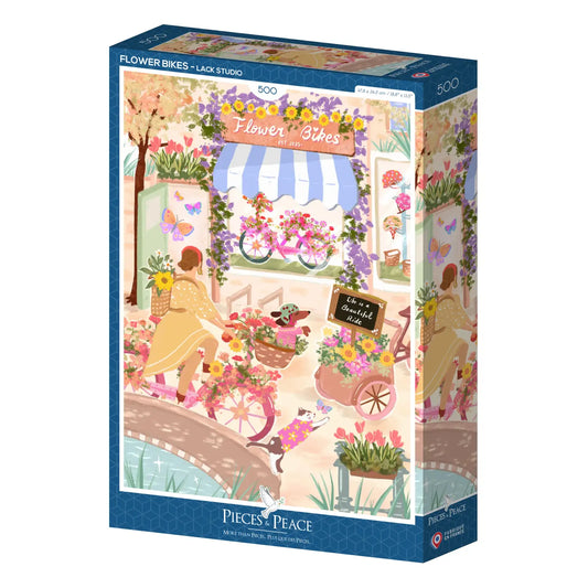 Floral Bicycles 500 Piece Puzzle