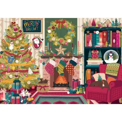 Festive Fireplace 2000 Piece Puzzle