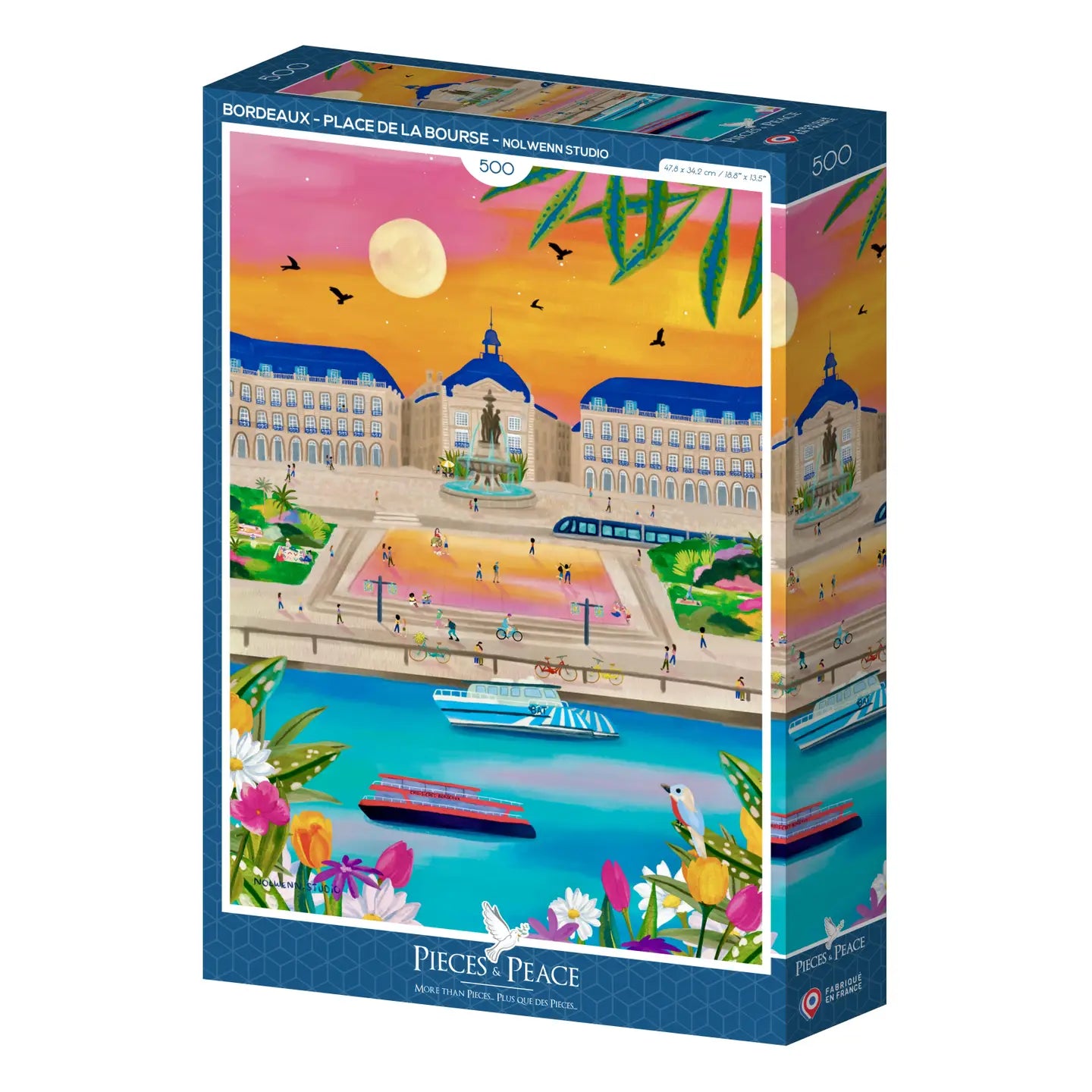 Bordeaux - Place De La Bourse 500 Piece Puzzle Pieces & Peace